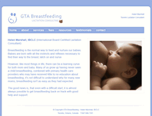 Tablet Screenshot of gtabreastfeeding.ca